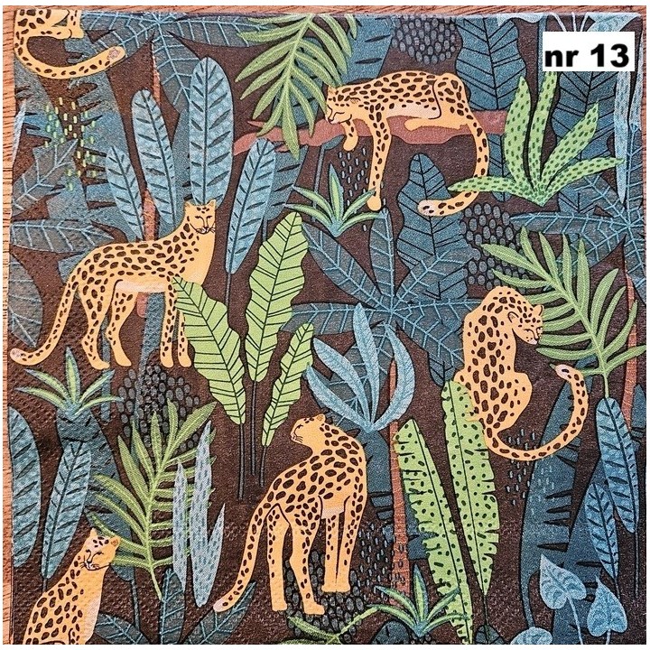 Cheetah servet 33x33cm