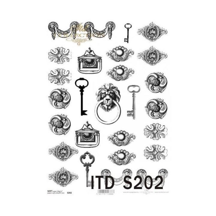 Decoupagepapier Soft ITD S0202