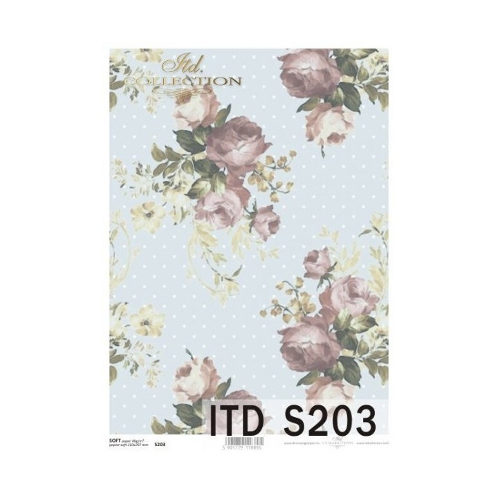 Decoupagepapier Soft ITD S0203