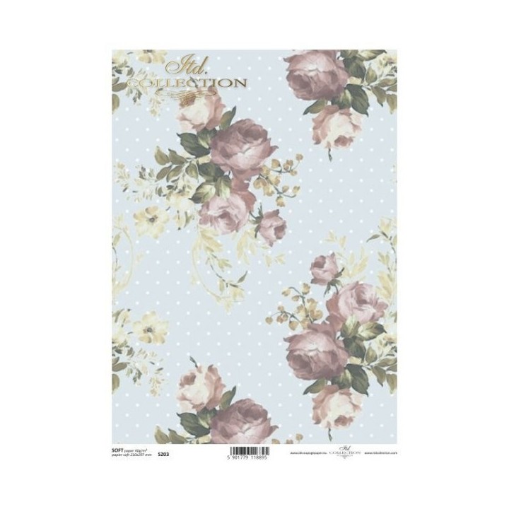 Decoupagepapier Soft ITD S0203
