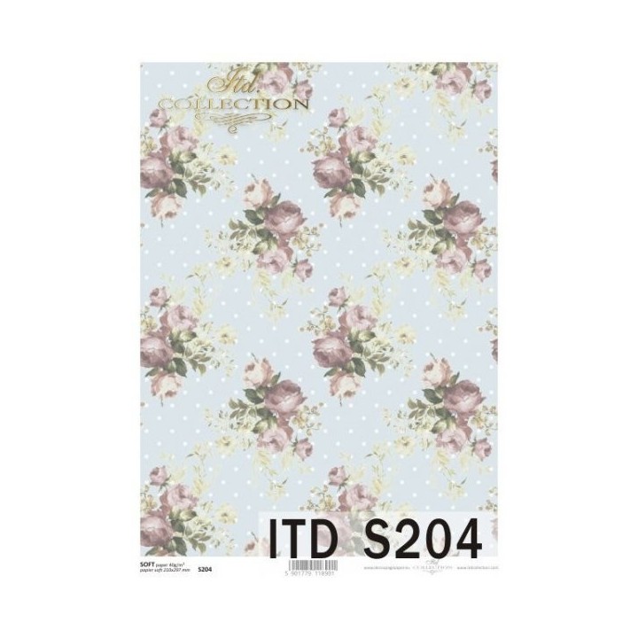 Decoupagepapier Soft ITD S0204