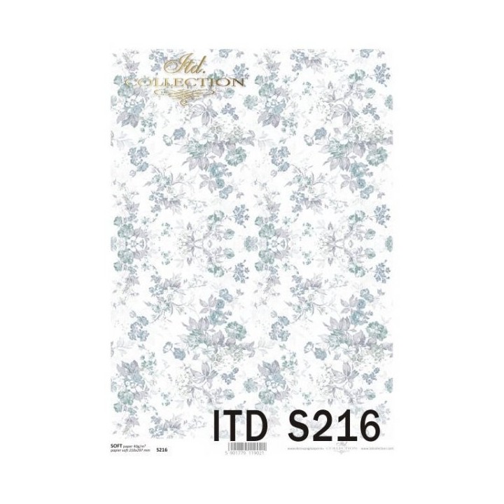 Decoupagepapier Soft ITD S0216