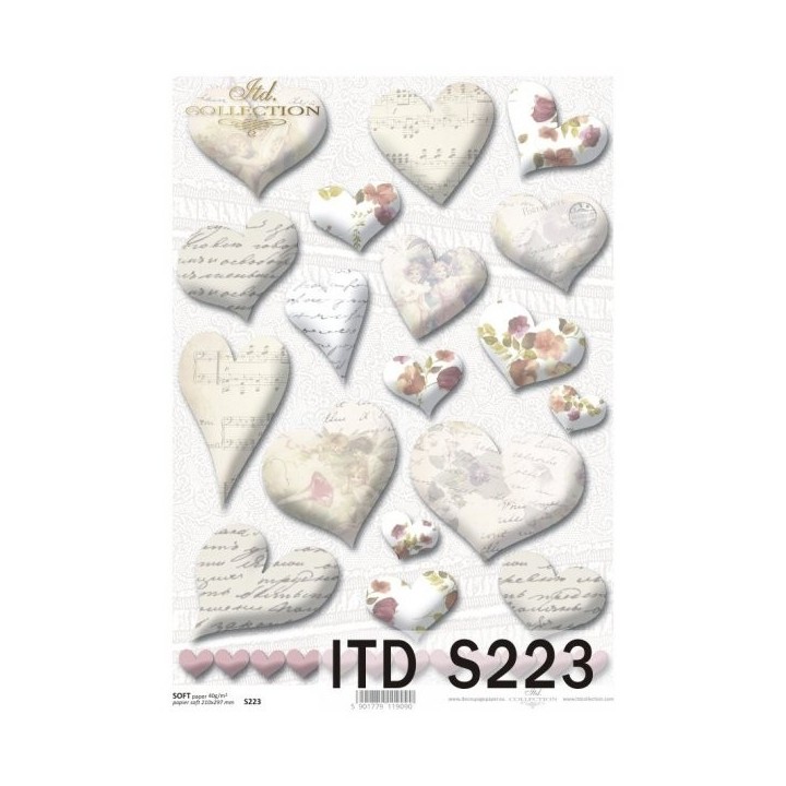 Decoupagepapier Soft ITD S0223
