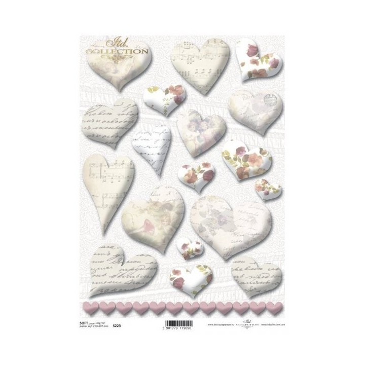 Decoupagepapier Soft ITD S0223
