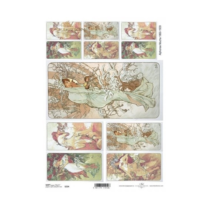 Decoupagepapier Soft ITD S0224
