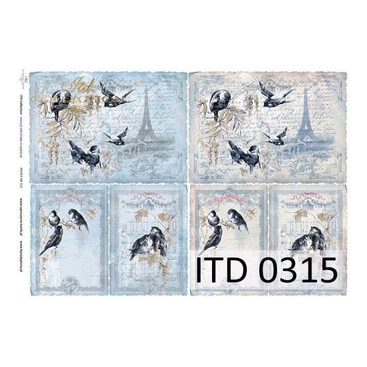 Decoupagepapier ITD D0315M