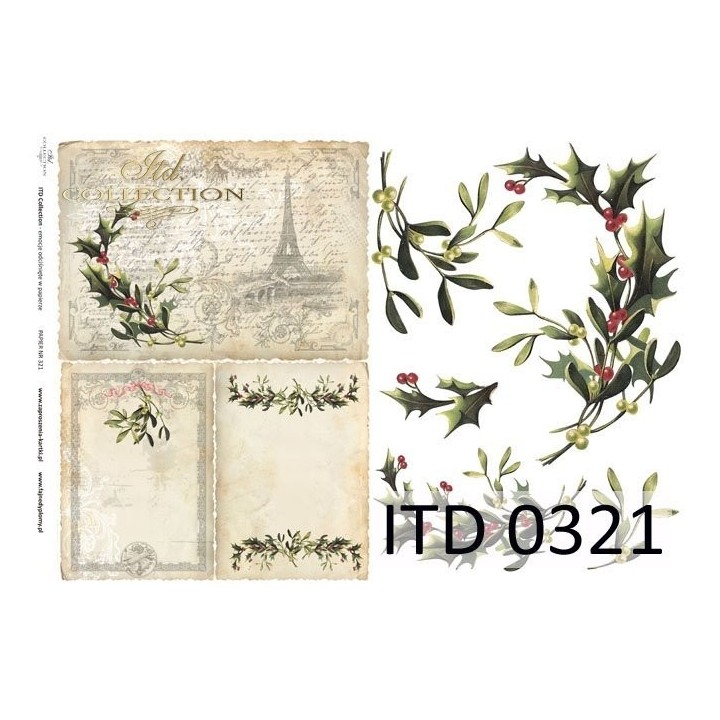Decoupagepapier ITD D0321M