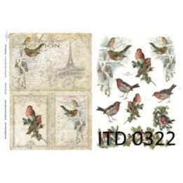 Decoupagepapier ITD D0322M