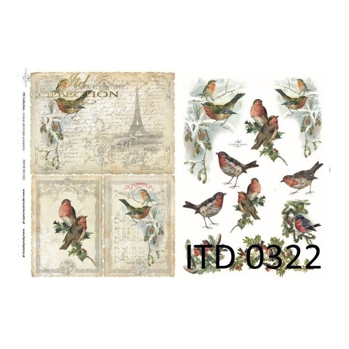 Decoupagepapier ITD D0322M