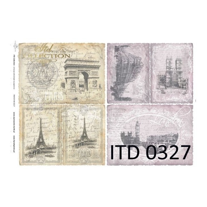 Decoupagepapier ITD D0327M