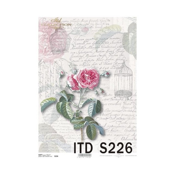 Decoupagepapier Soft ITD S0226