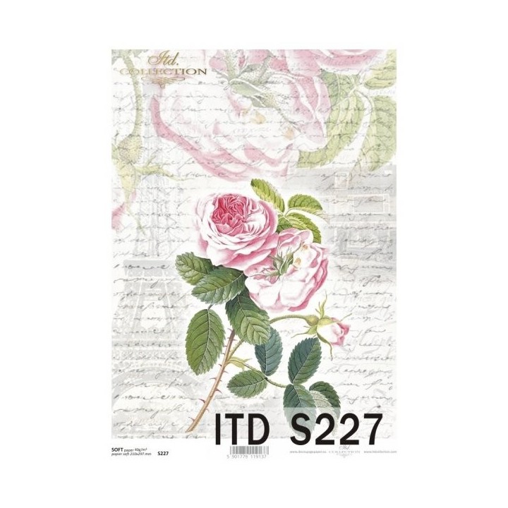 Decoupagepapier Soft ITD S0227