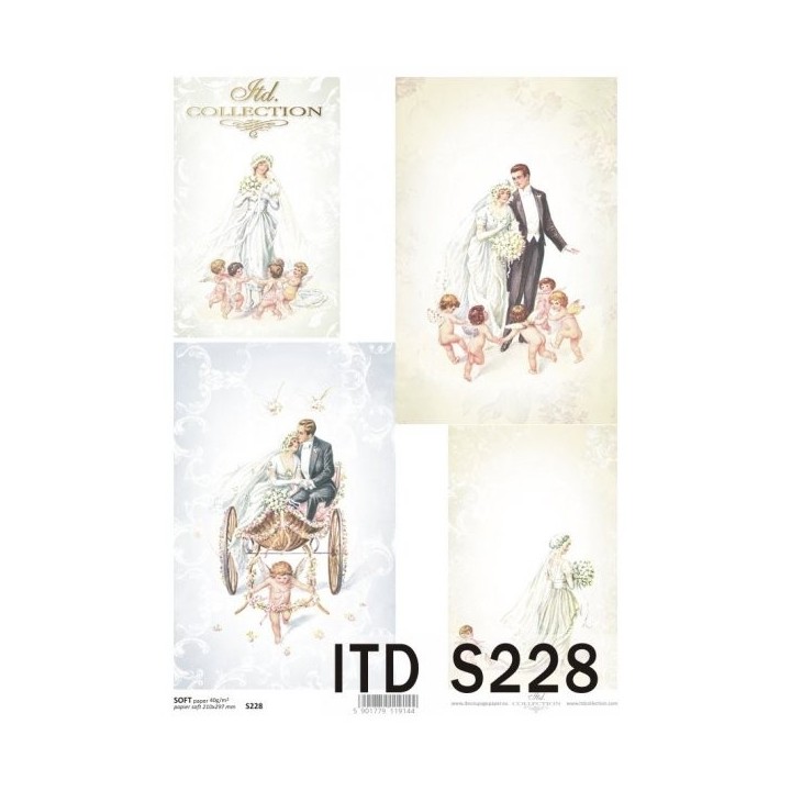 Decoupagepapier Soft ITD S0228