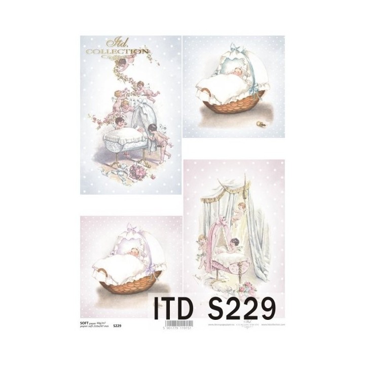 Decoupagepapier Zacht ITD S0229