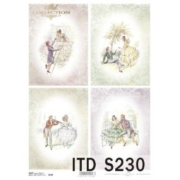 Decoupagepapier Soft ITD S0230