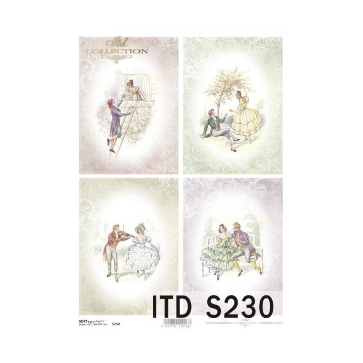 Decoupagepapier Soft ITD S0230
