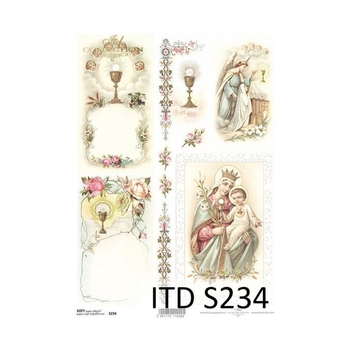 Decoupagepapier Soft ITD S0234