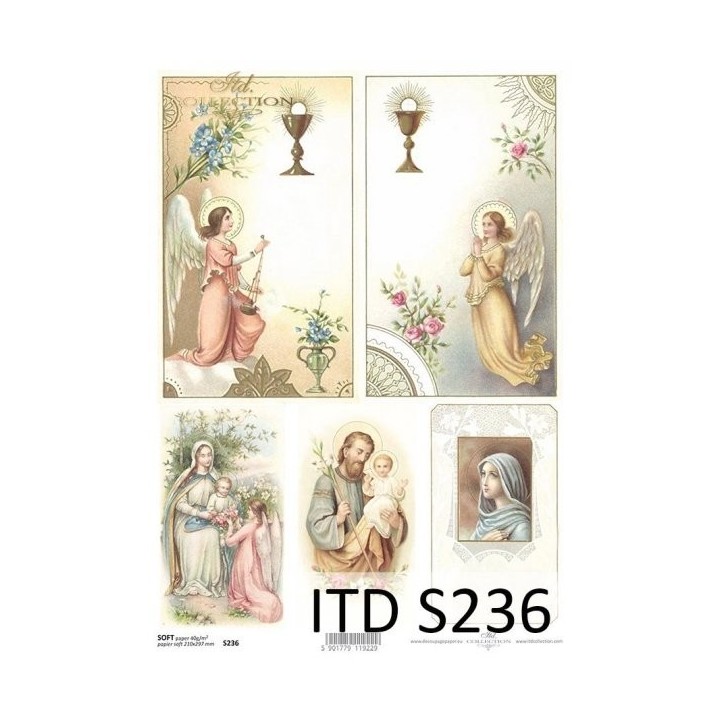 Decoupagepapier Soft ITD S0236