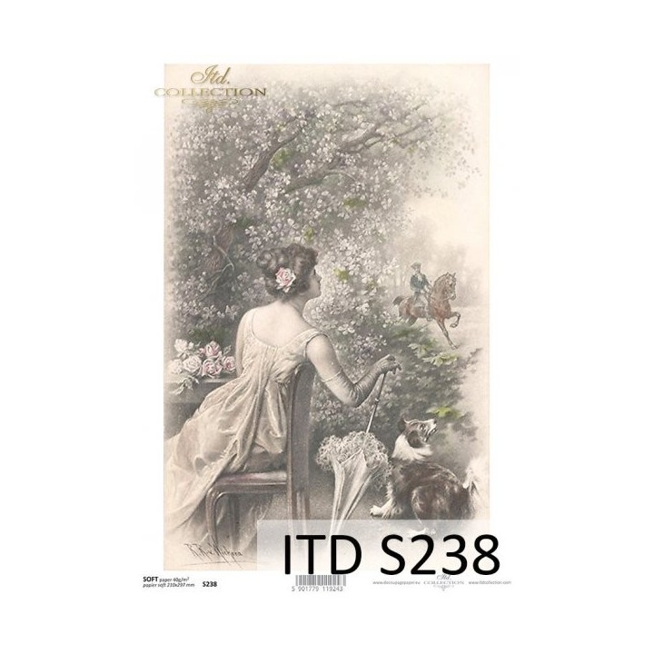 Decoupagepapier Soft ITD S0238