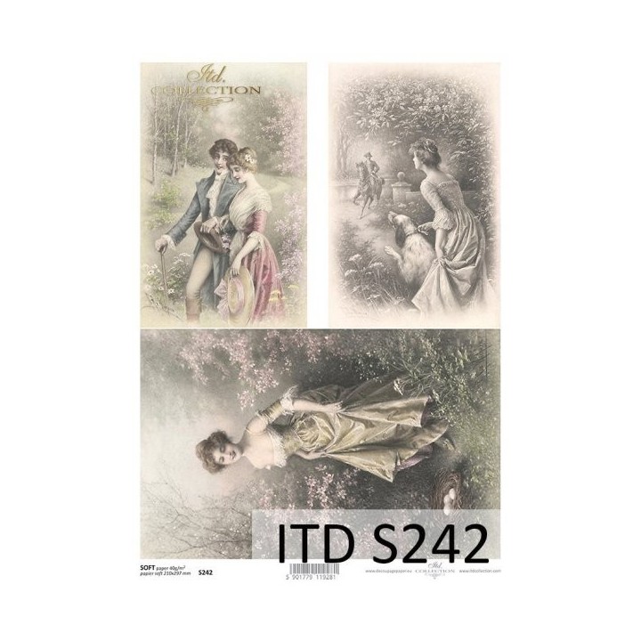 Decoupagepapier Soft ITD S0242