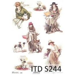 Decoupagepapier Soft ITD S0244