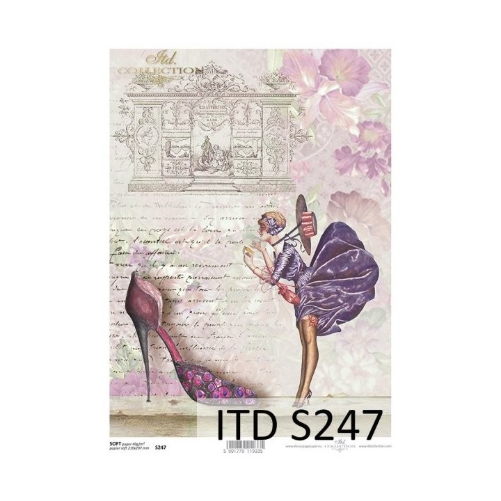 Decoupagepapier Zacht ITD S0247