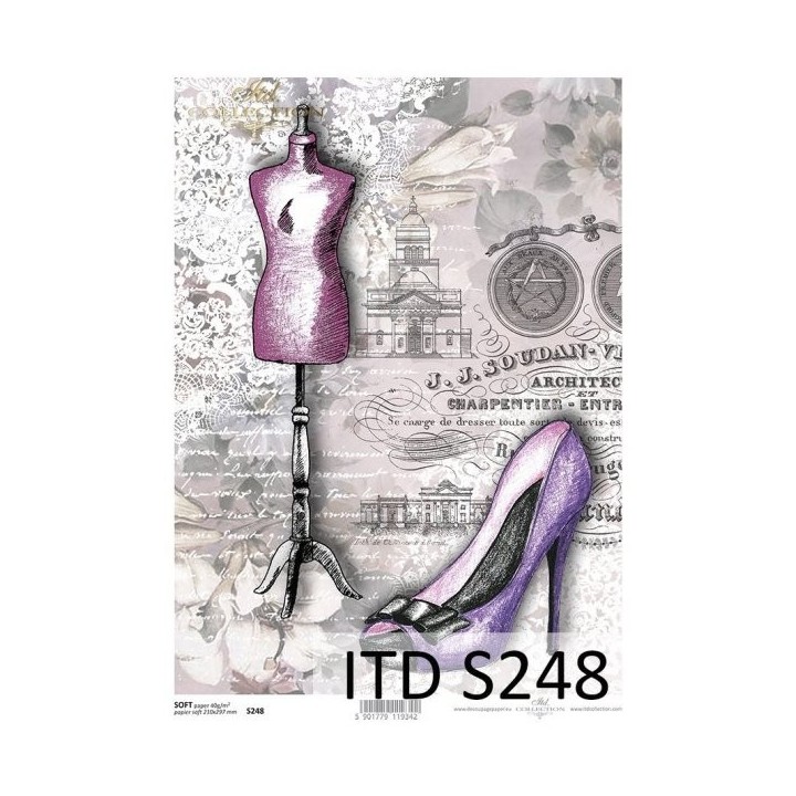 Decoupagepapier Zacht ITD S0248