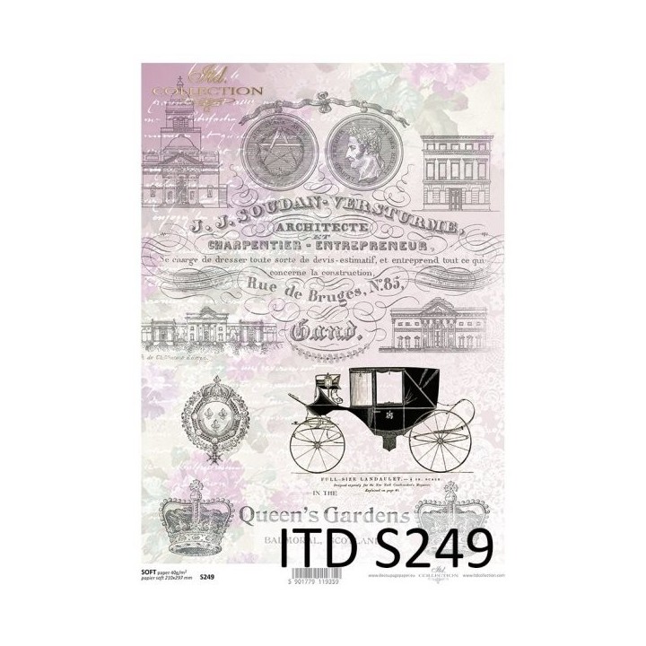 Decoupagepapier Zacht ITD S0249
