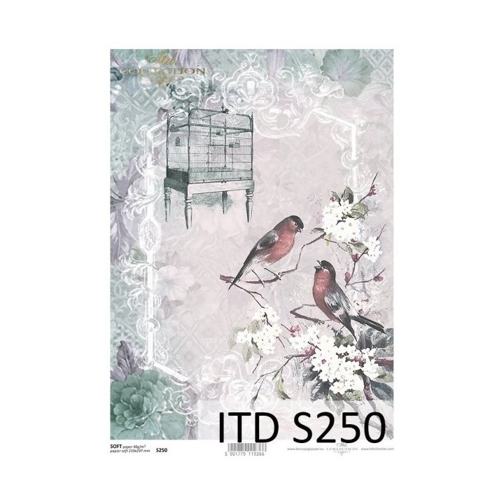 Decoupagepapier Soft ITD S0250