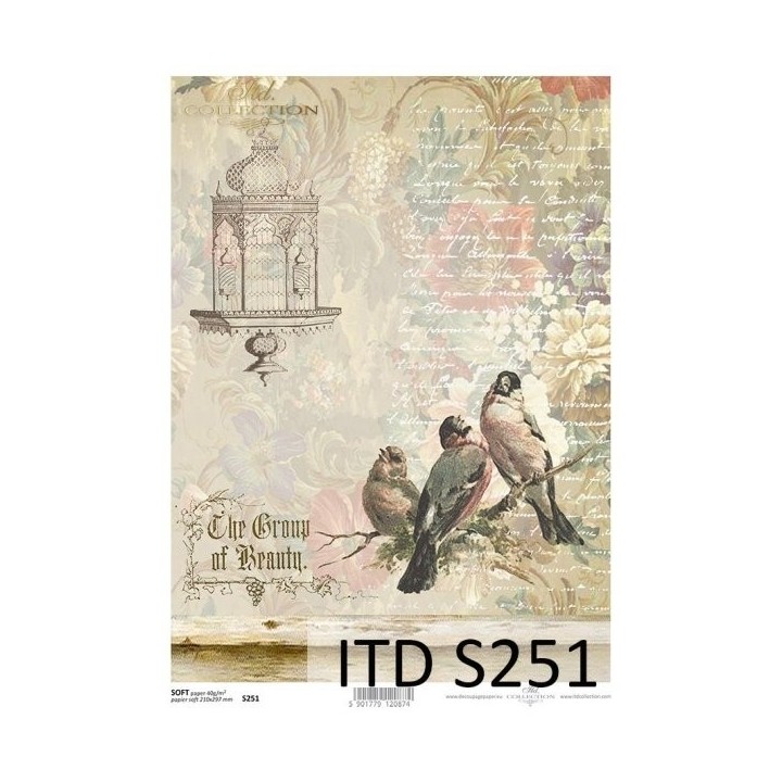 Decoupagepapier Zacht ITD S0251