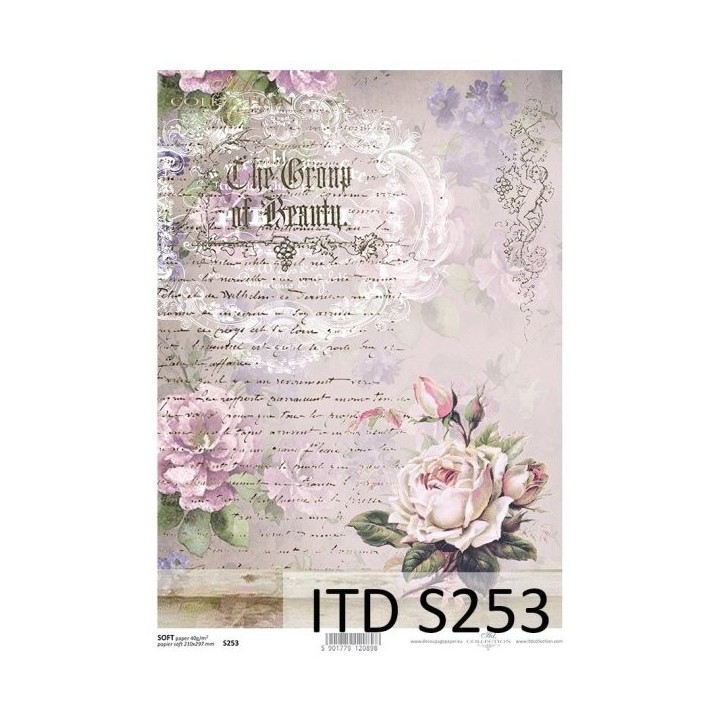 Decoupagepapier Soft ITD S0253