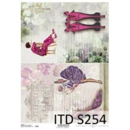 Decoupagepapier Soft ITD S0254