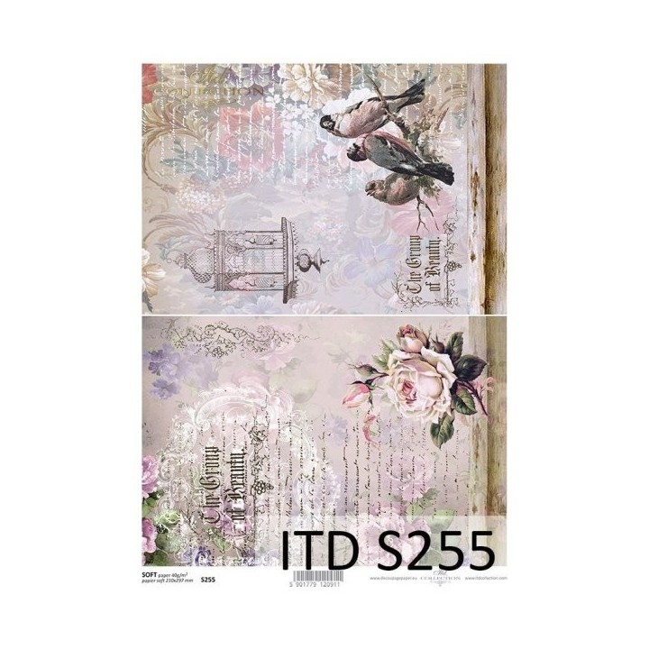 Decoupagepapier Soft ITD S0255