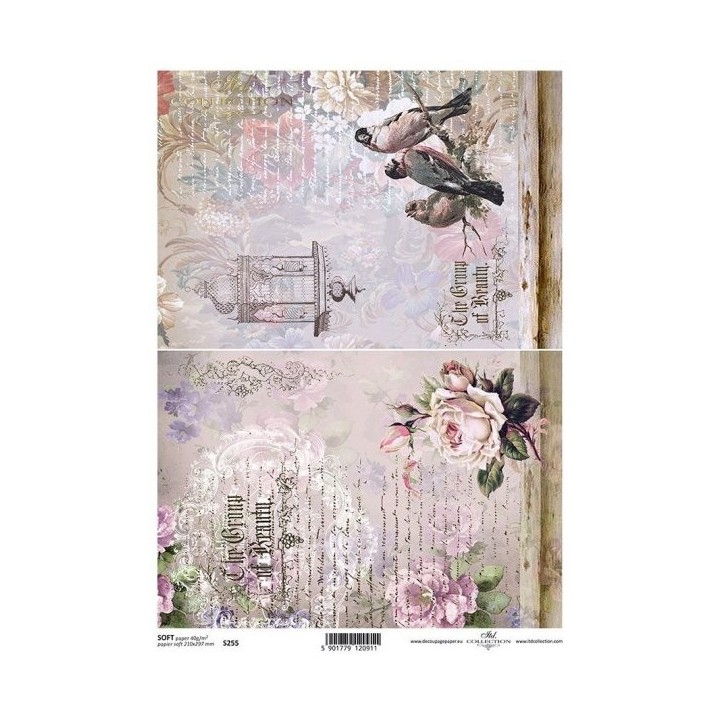 Decoupagepapier Soft ITD S0255