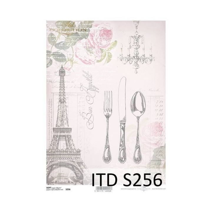 Decoupagepapier Soft ITD S0256