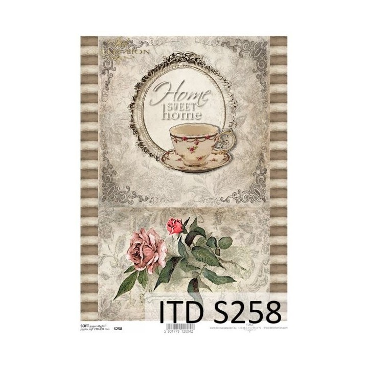 Decoupagepapier Soft ITD S0258
