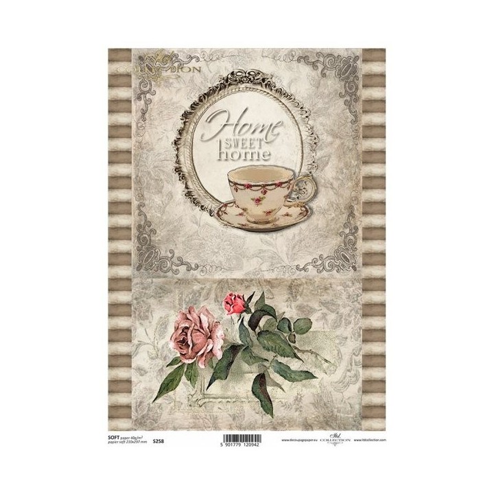Decoupagepapier Soft ITD S0258