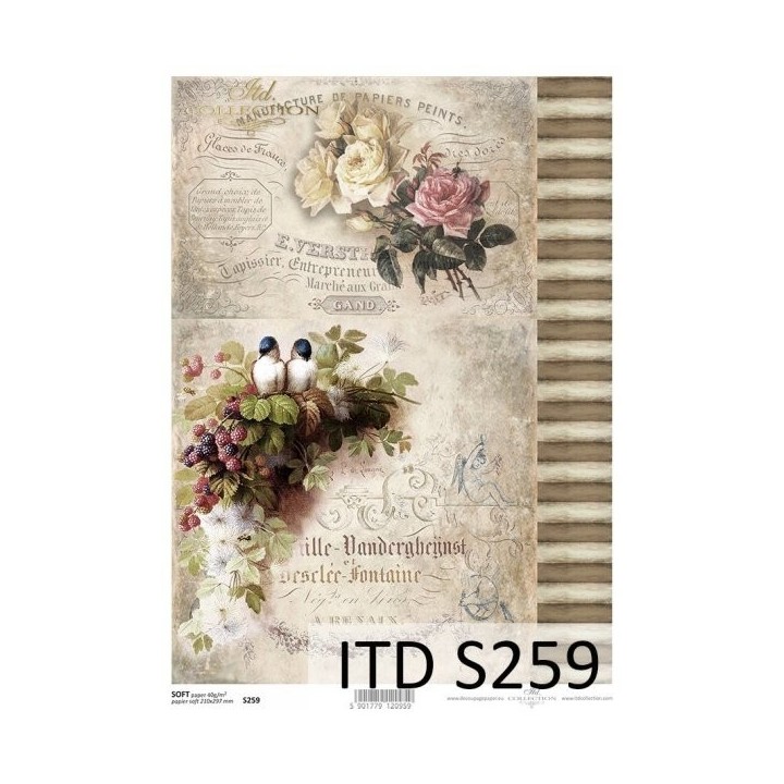 Decoupagepapier Zacht ITD S0259