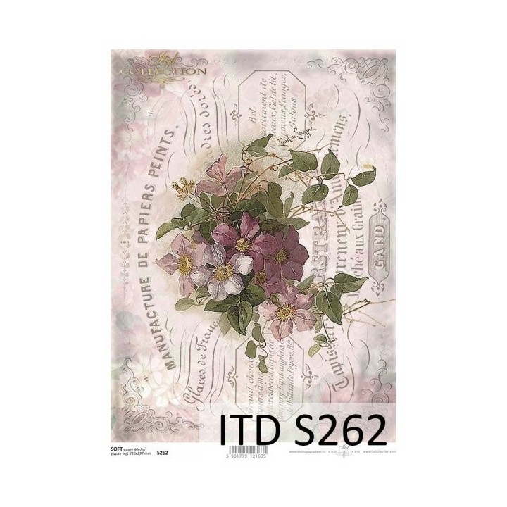 Decoupagepapier Soft ITD S0262