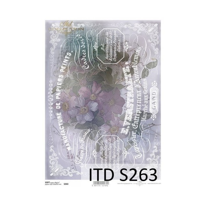 Decoupagepapier Soft ITD S0263