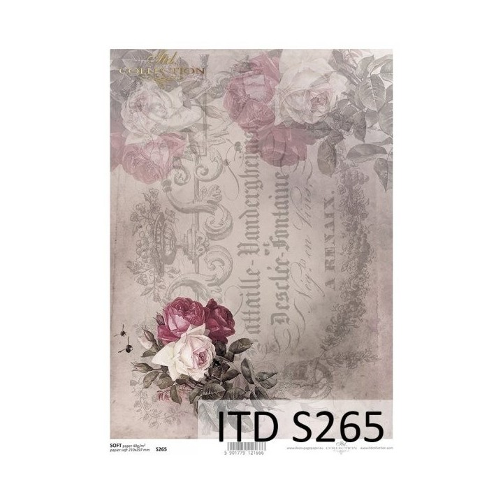 Decoupagepapier Soft ITD S0265