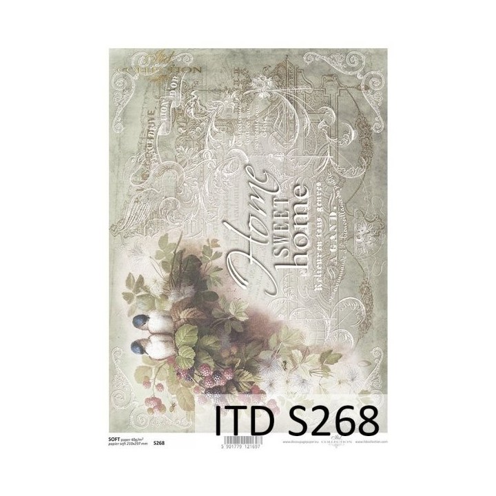 Decoupagepapier Soft ITD S0268