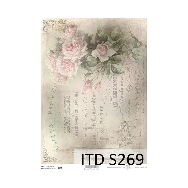 Decoupagepapier Soft ITD S0269