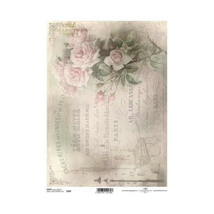 Decoupagepapier Soft ITD S0269