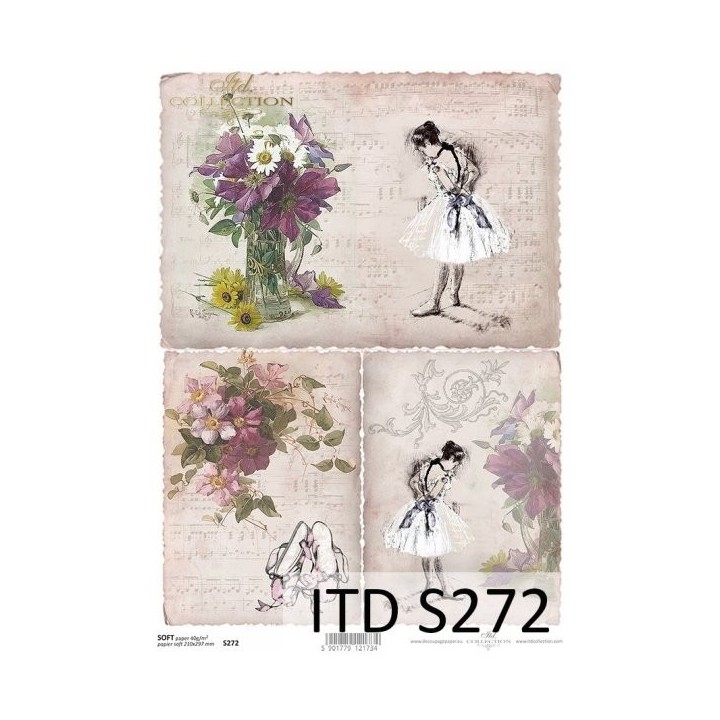 Decoupagepapier Soft ITD S0272