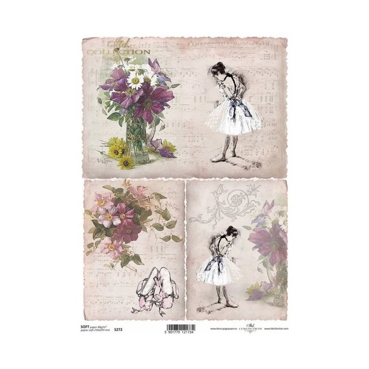 Decoupagepapier Soft ITD S0272