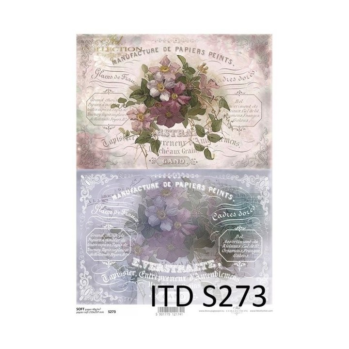 Decoupagepapier Soft ITD S0273