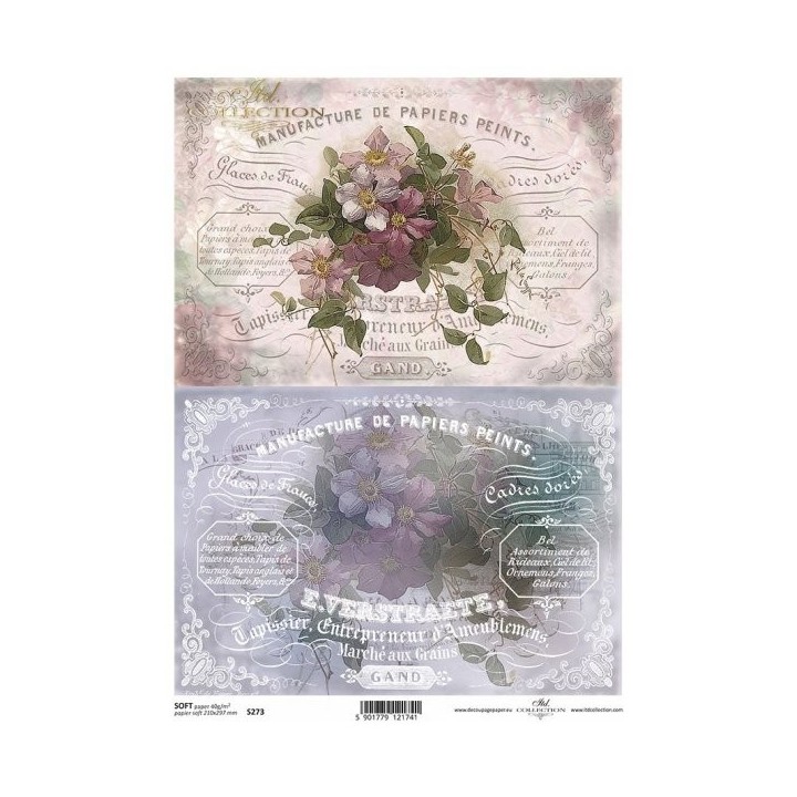 Decoupagepapier Soft ITD S0273