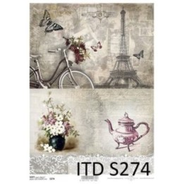 Decoupagepapier Soft ITD S0274