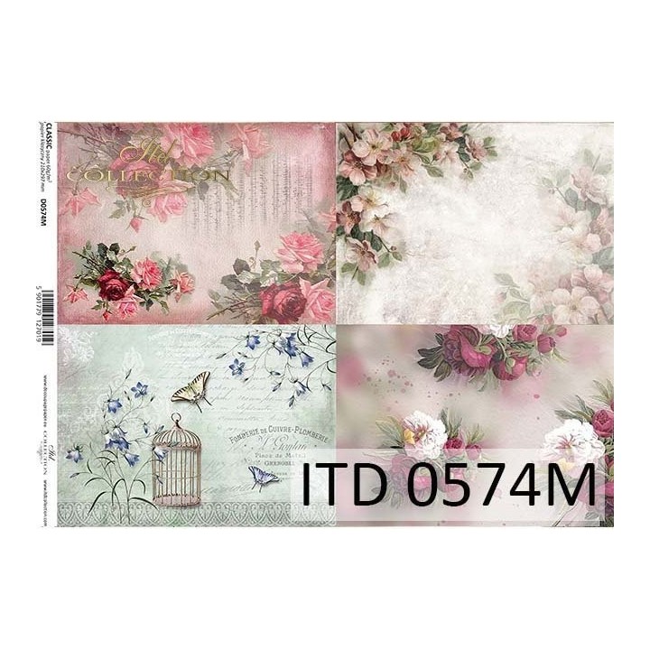 Decoupagepapier ITD D0574M
